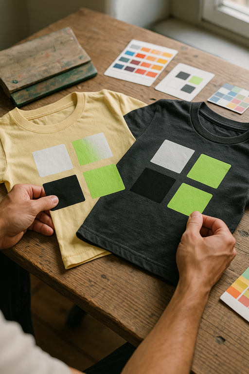 Screen printing process creating quality graphic T-shirts
