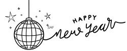 Disco ball happy new year