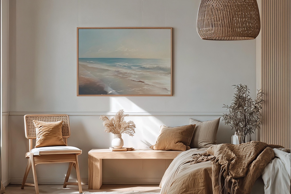 Gentle Waves in Sunlit Caress Printable Wall Art