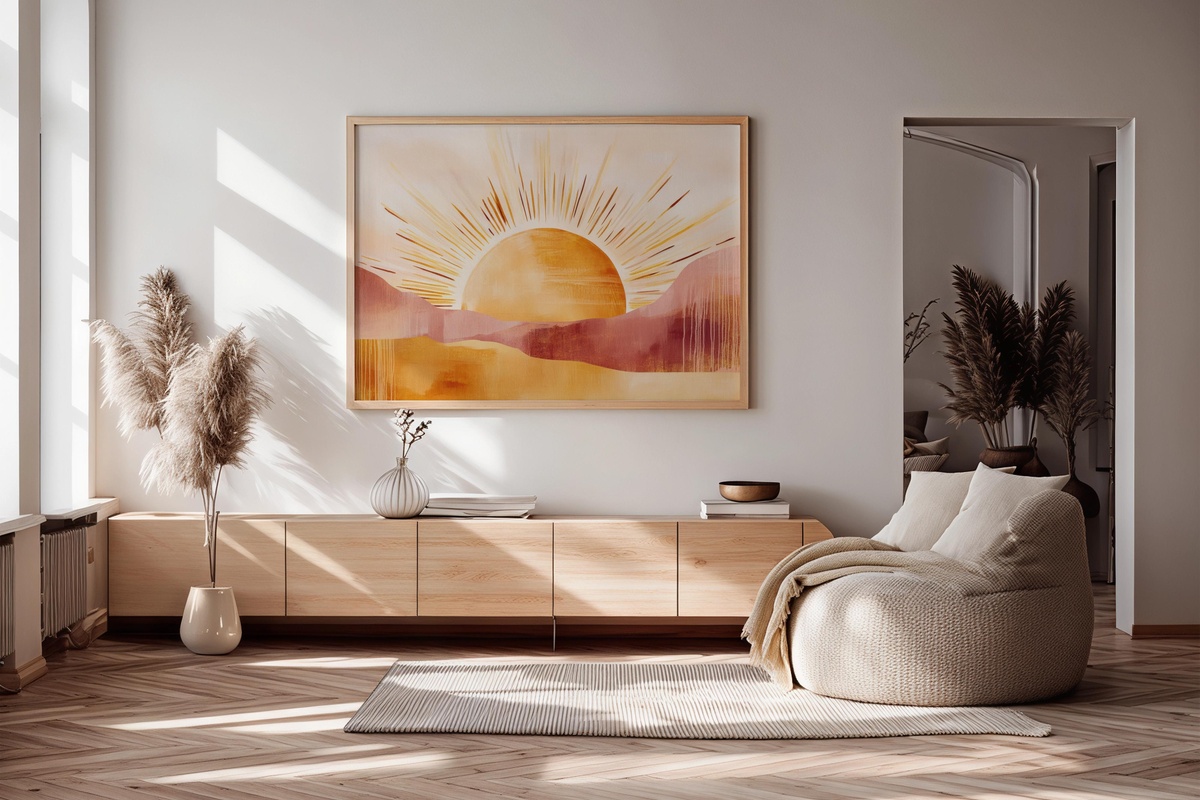 Boho Sunburst Harmony Printable Wall Art