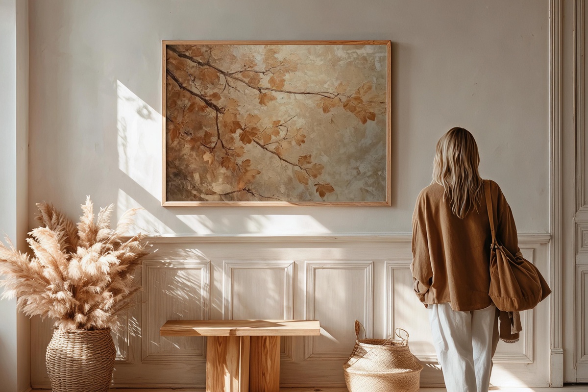 Sunlit Amber Canopy Fall Printable Wall Art