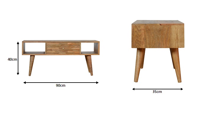 Size chart for Mixed Coffee Table