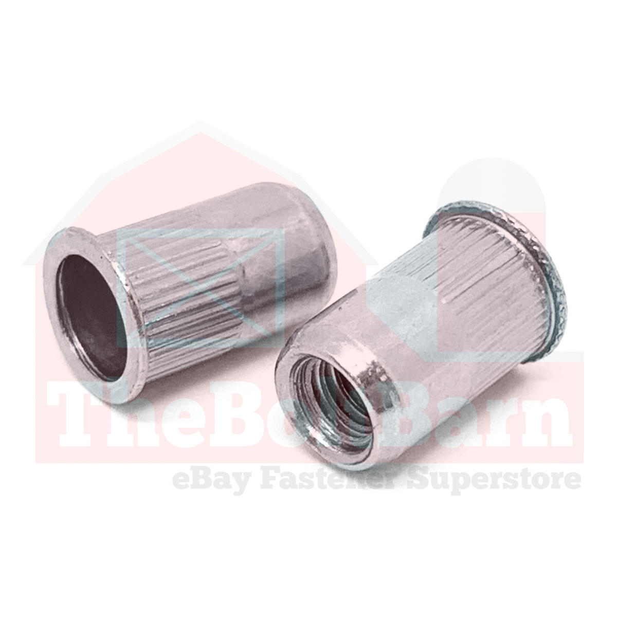 #8-32 Aluminum Small Flange Knurled Body Rivet Nut Plain Long (Pick Quantity)