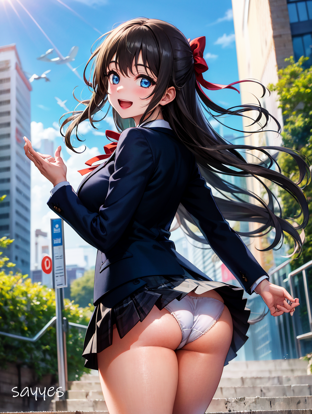 ラブライブ女子R by sayyes with love live!, Shizuku Osaka, high school girl, panchira