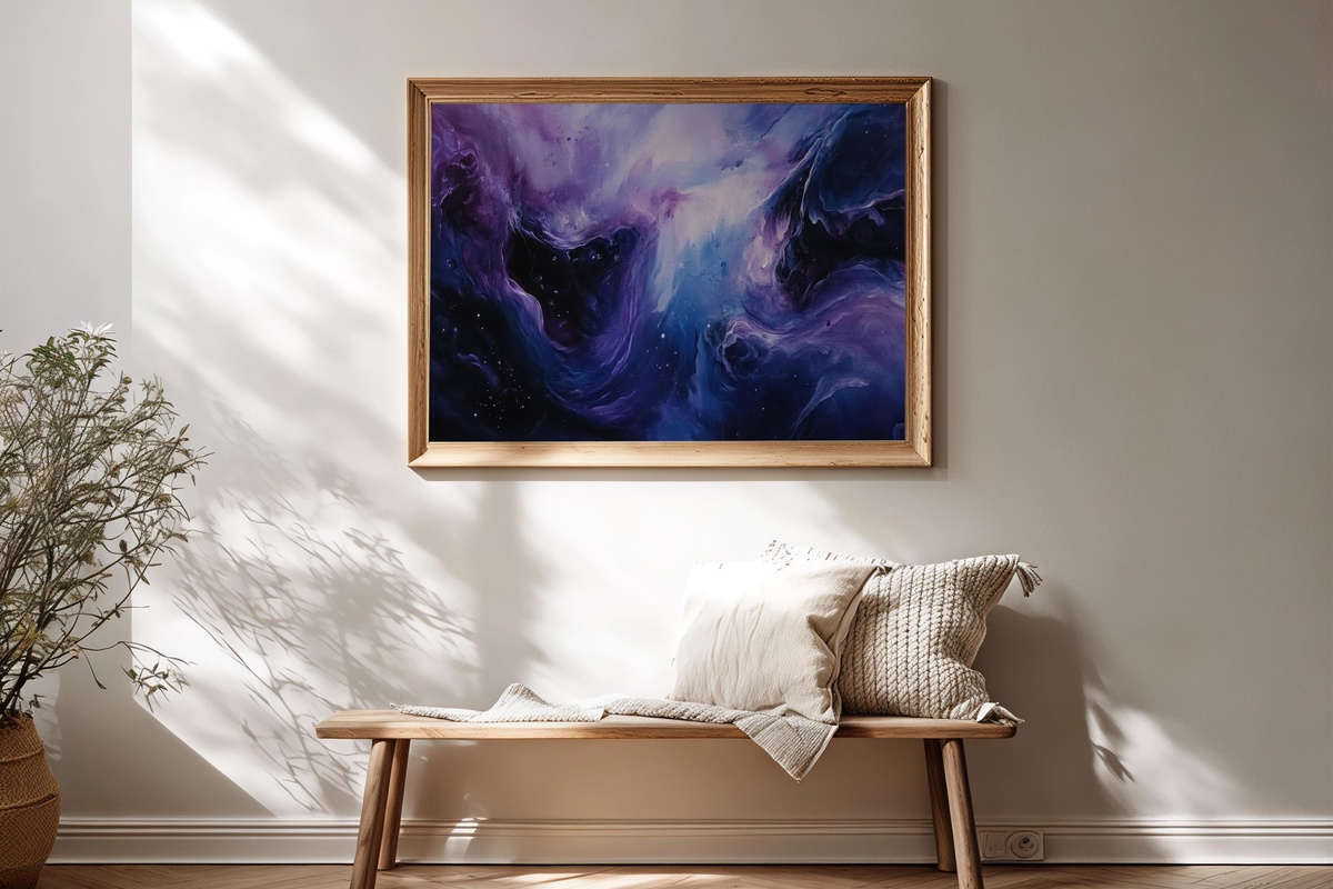 Celestial Night Harmony Modern Printable Wall Art