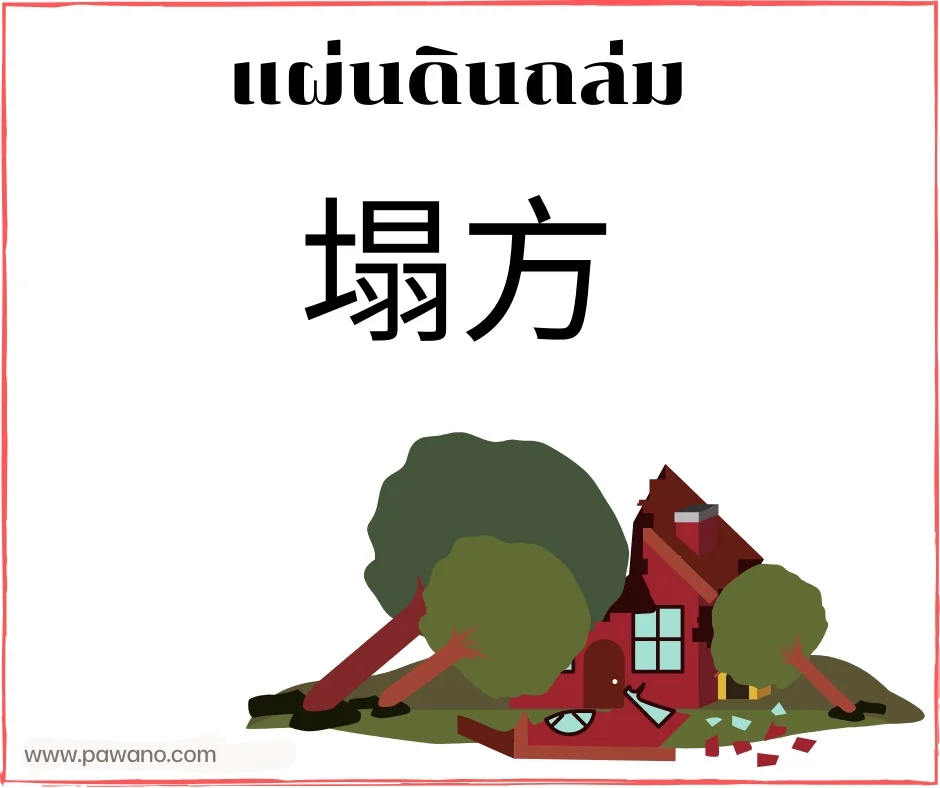 แผ่นดินถล่มภาษาจีน
