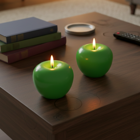 Set 2 velas decorativas cera, 5cm