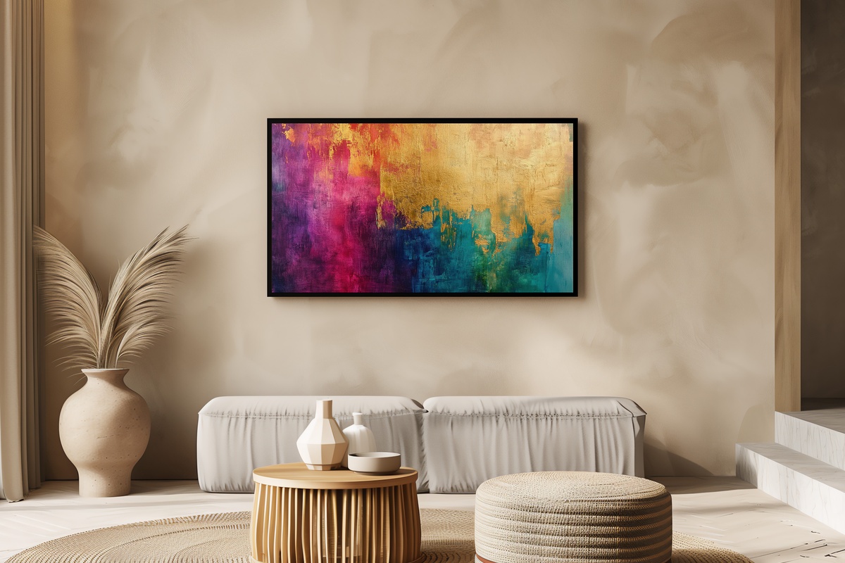 Curved Face Minimalism Frame TV Art