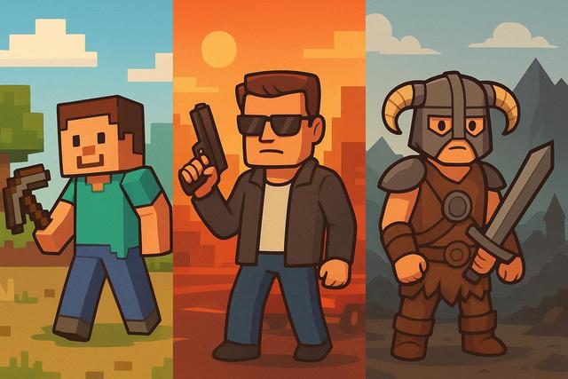 Free games inspired by Minecraft, GTA, and Skyrim to discover