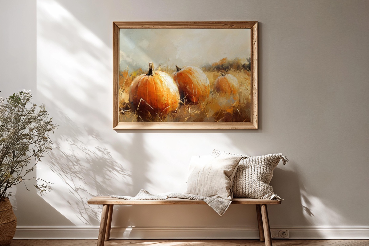 Pumpkin Harvest Bliss Fall Printable Wall Art