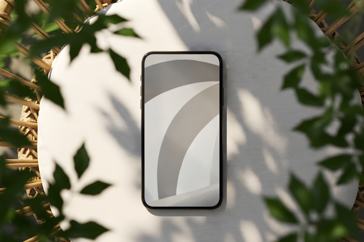 Elegant Shadow Arches Serenade Neutral iPhone Wallpaper