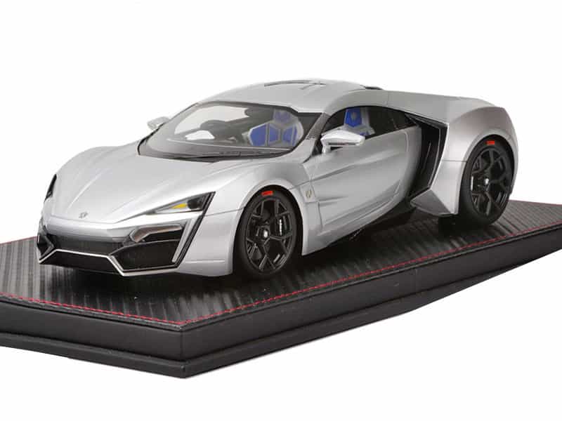 Frontiart 1 18 w motor lykan hypersport silver model car tony