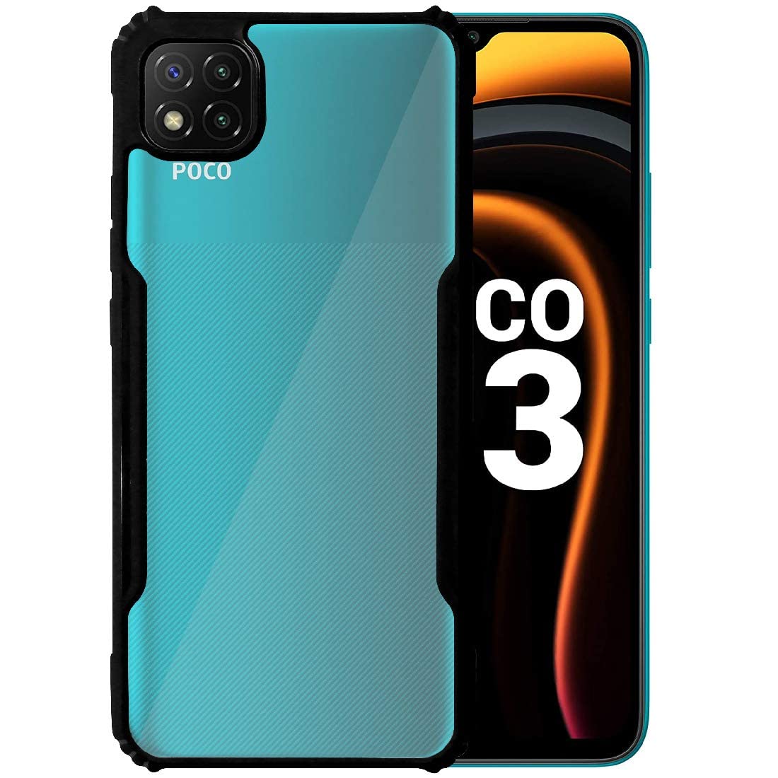 Black Border - Transparent Back iPaky Mobile Back Cover Case