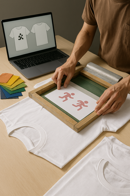 Screen printing process creating quality graphic T-shirts