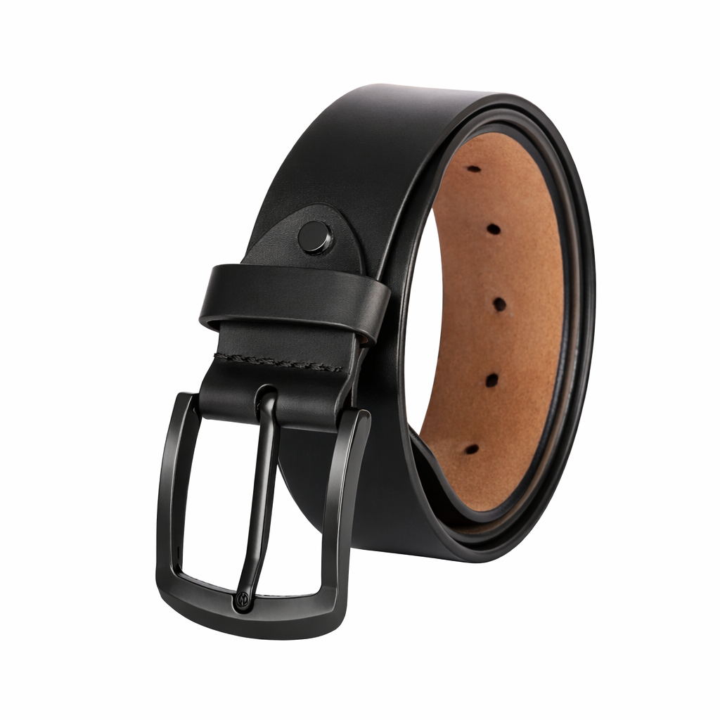 Zeenin Genuine Leather Belt for Men | Classic Formal & Casual Wear | Durable Metal Buckle