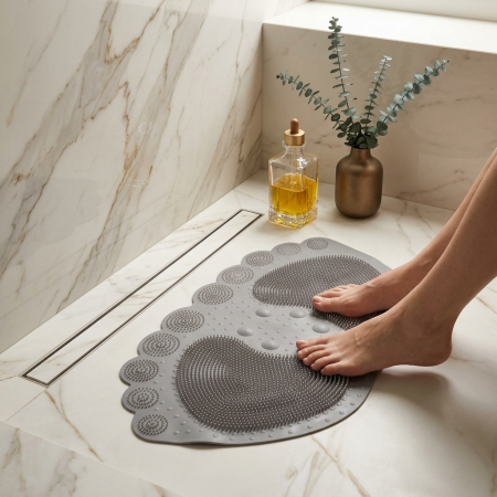 Tapete de ducha antideslizante pvc, 58x33cm