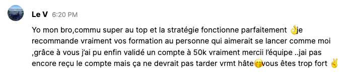 Témoignage de Le V