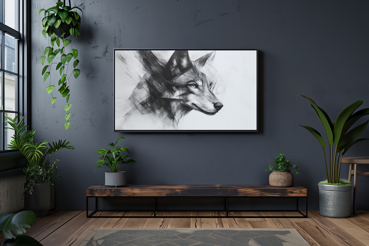 Floral Fluidity in Serenity Frame TV Art