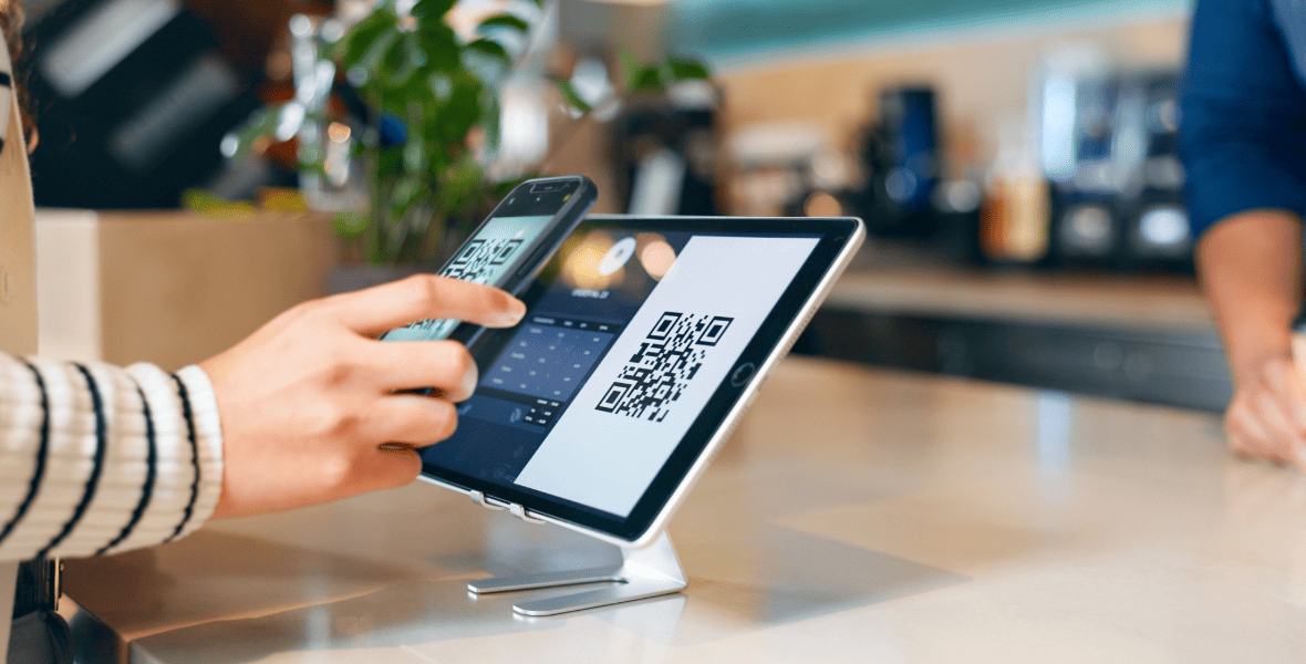 scanning the QR code