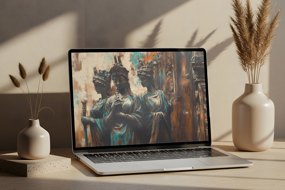 Bronze Bohemian Elegance Boho Desktop Wallpaper by Gallery Flair