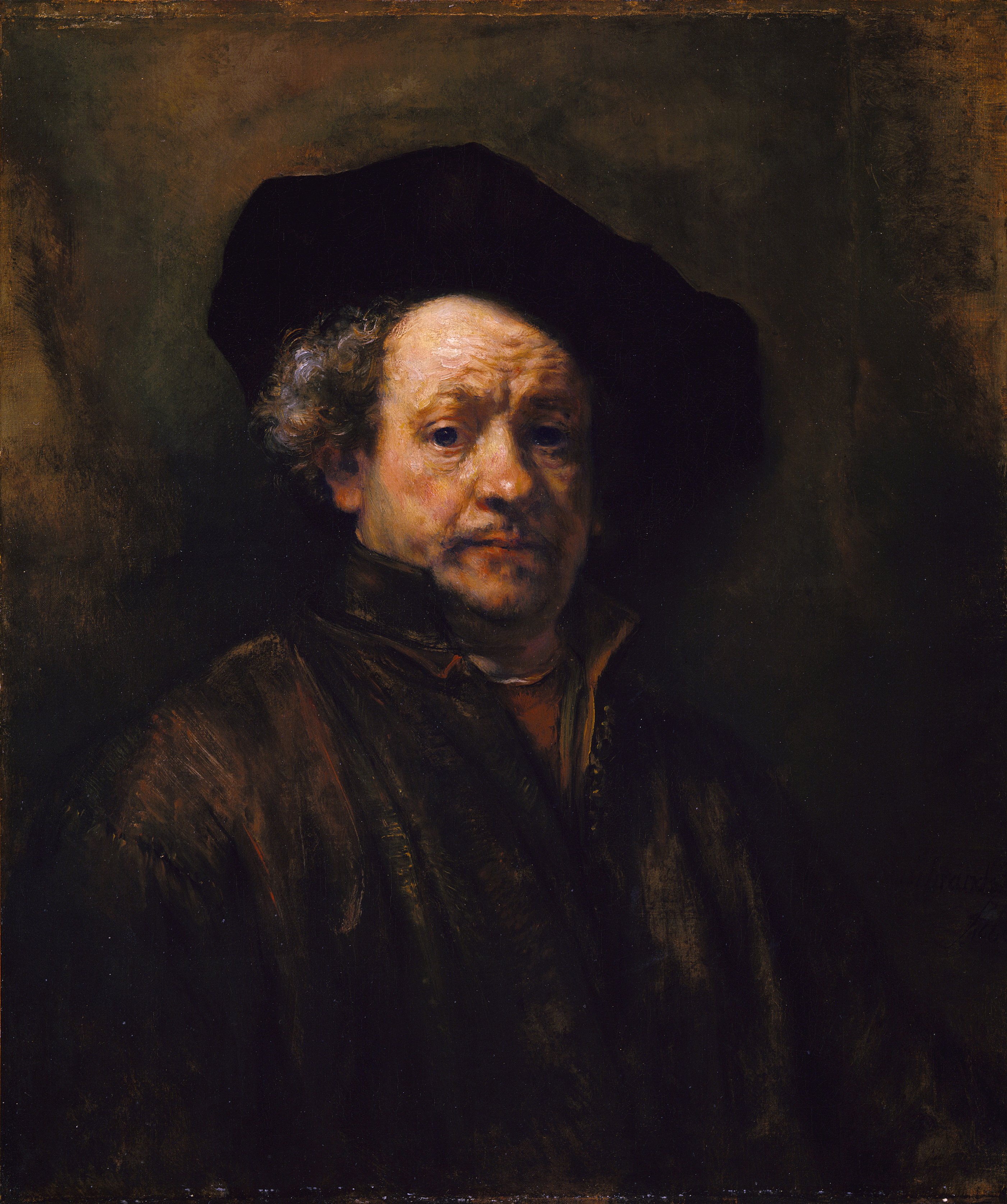 Rembrandt van Rijn, Self-Portrait, 1660. Oil on canvas. Metropolitan Museum of Art, New York.