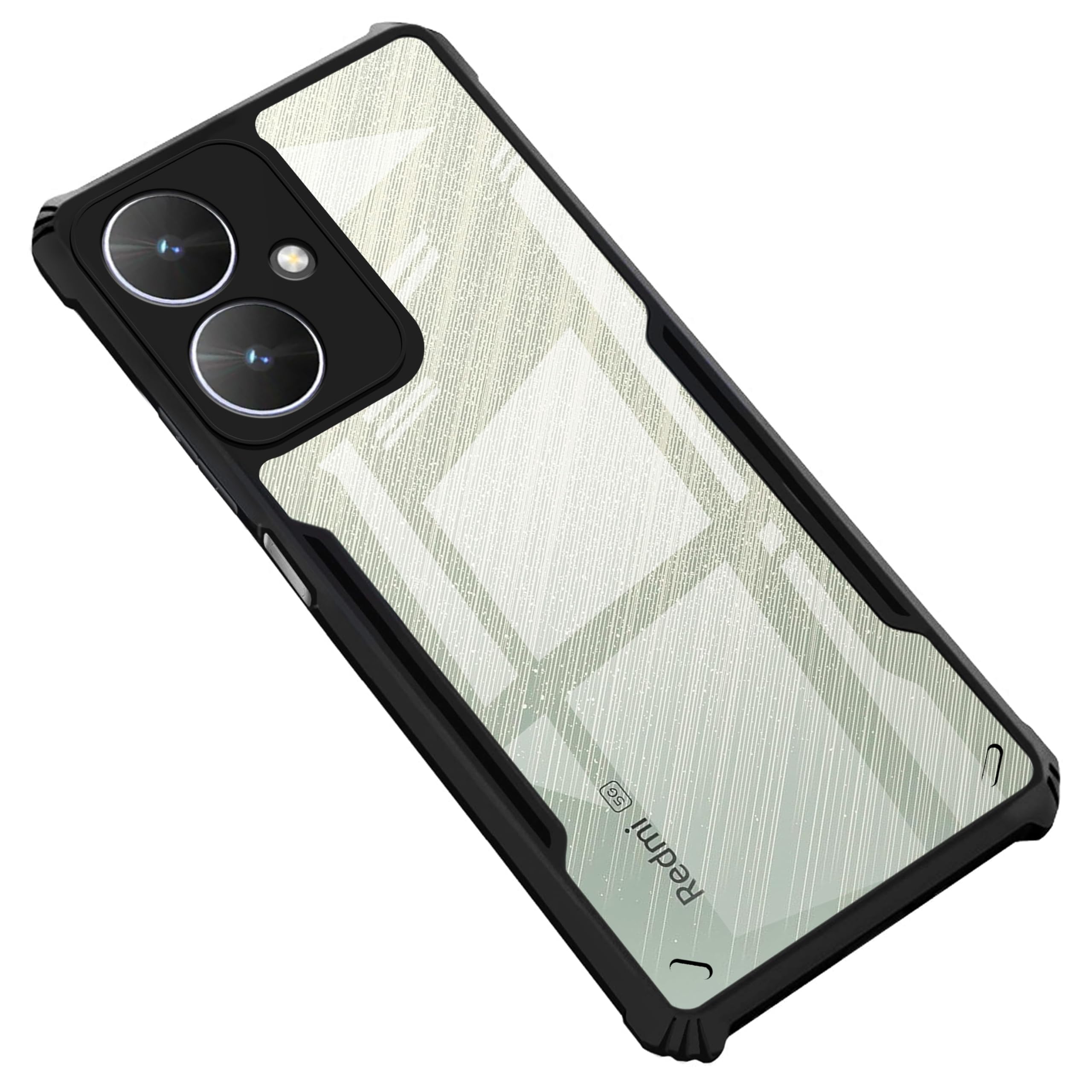 Black Border - Transparent Back iPaky Mobile Back Cover Case