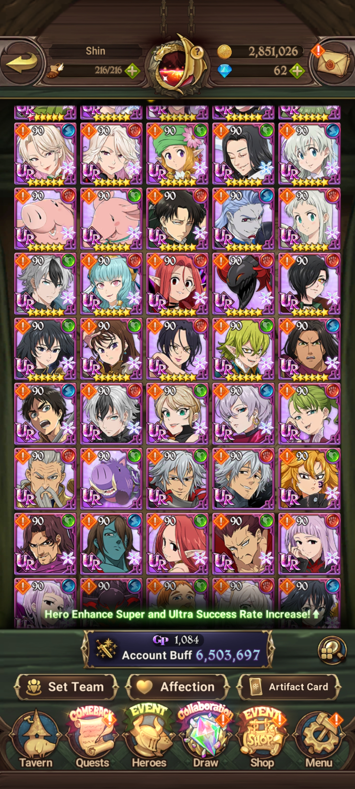 Buy [ASIA] 2 LR, 215 UR HEROES! - LEVEL 114 - 62 DIAMONDS - ACCOUNT ...