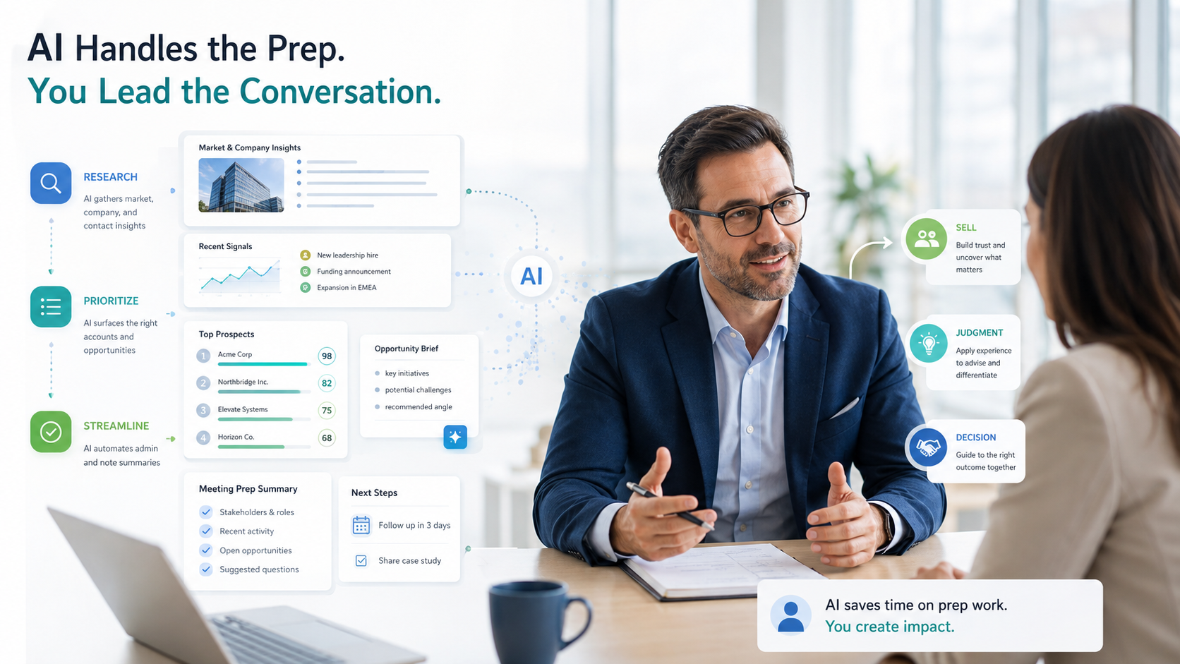 How AI Can Save Salespeople Time Without Replacing Sales Judgment