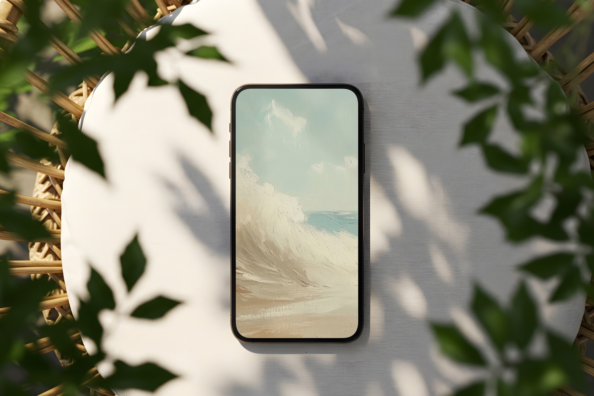 Vibrant Wave Symphony Summer iPhone Wallpaper