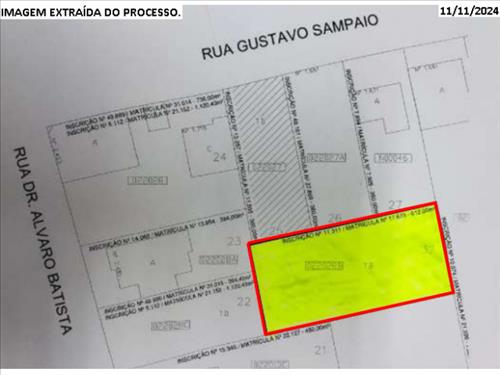 Terreno, c/área 612m², parte dos Lotes nºs 304, 304-A e 535, Quarteirão nº 228, São Borja/RS