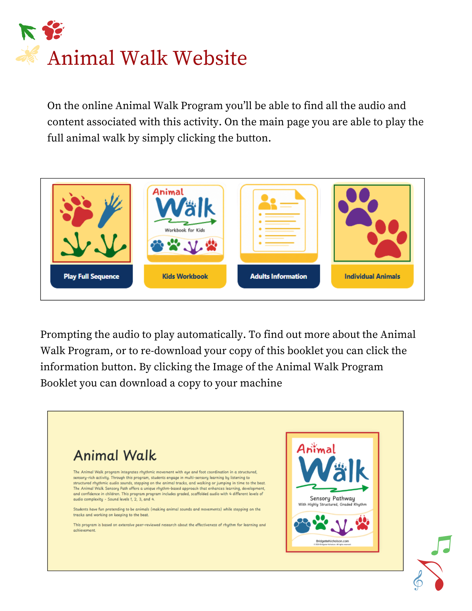 Animal Walk workbook page 7