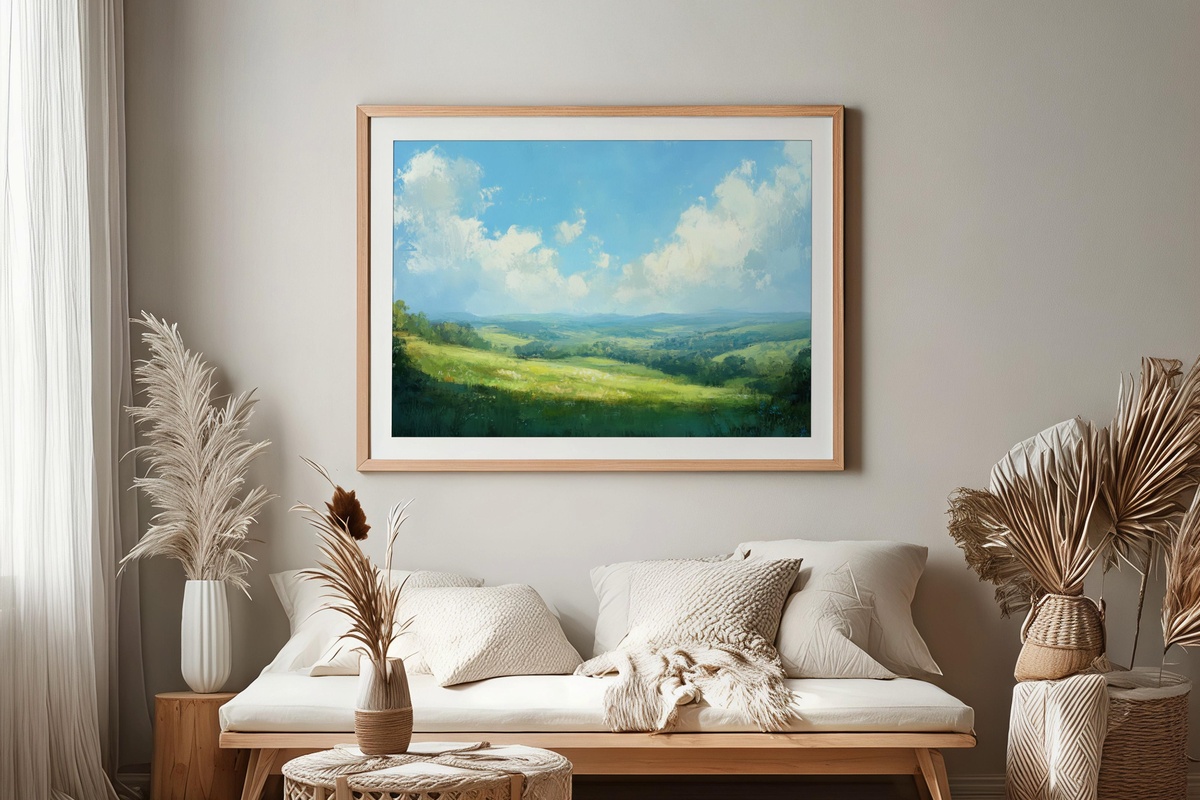 Valley Harmonized in Blue Printable Wall Art
