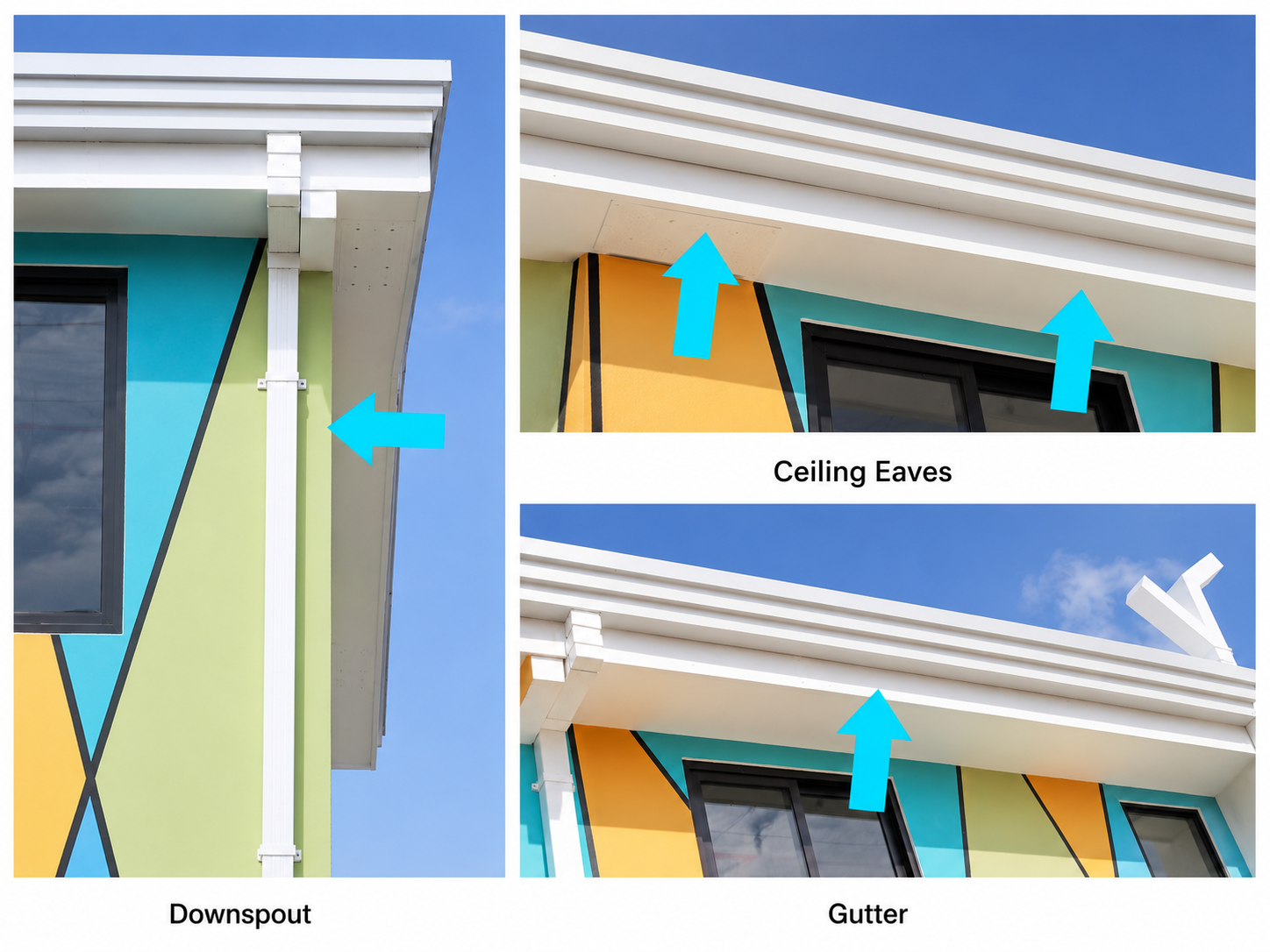 Ceiling Eaves Downspout and Gutter