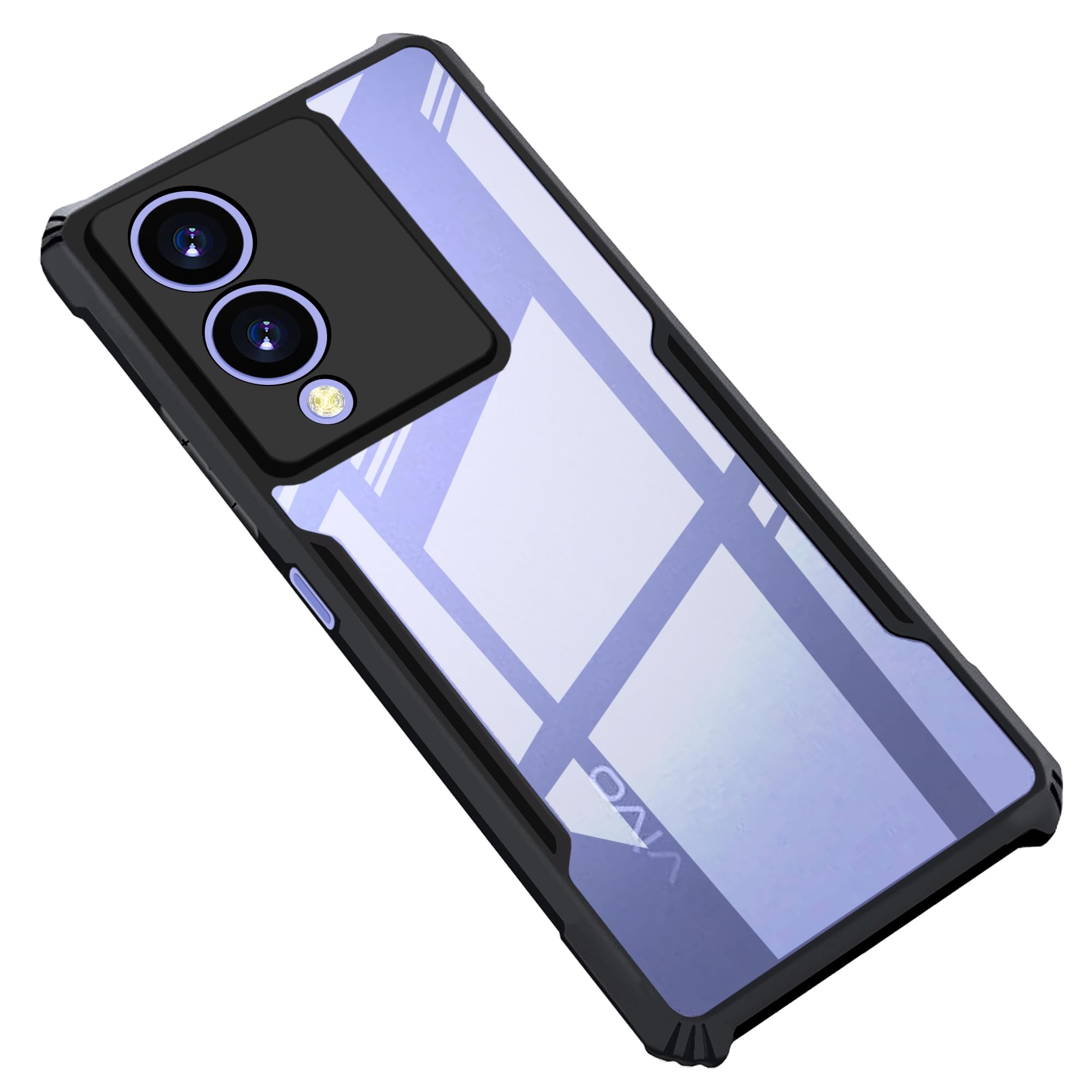 Black Border - Transparent Back iPaky Mobile Back Cover Case