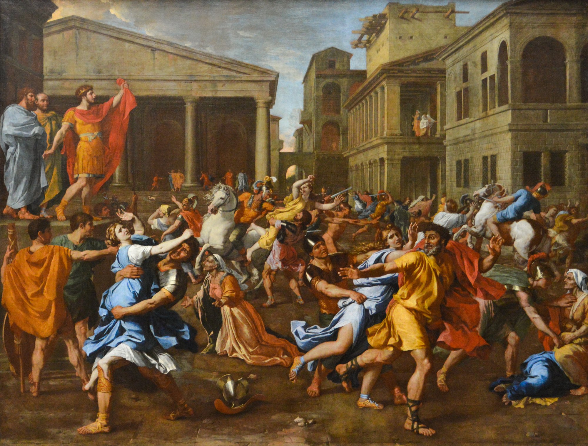 The Rape of the Sabine Women, c. 1633-34. Oil on canvas. Louvre, Paris.