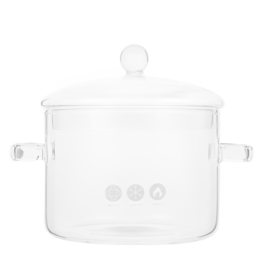 Olla de vidrio 1.6 litros, borosilicato