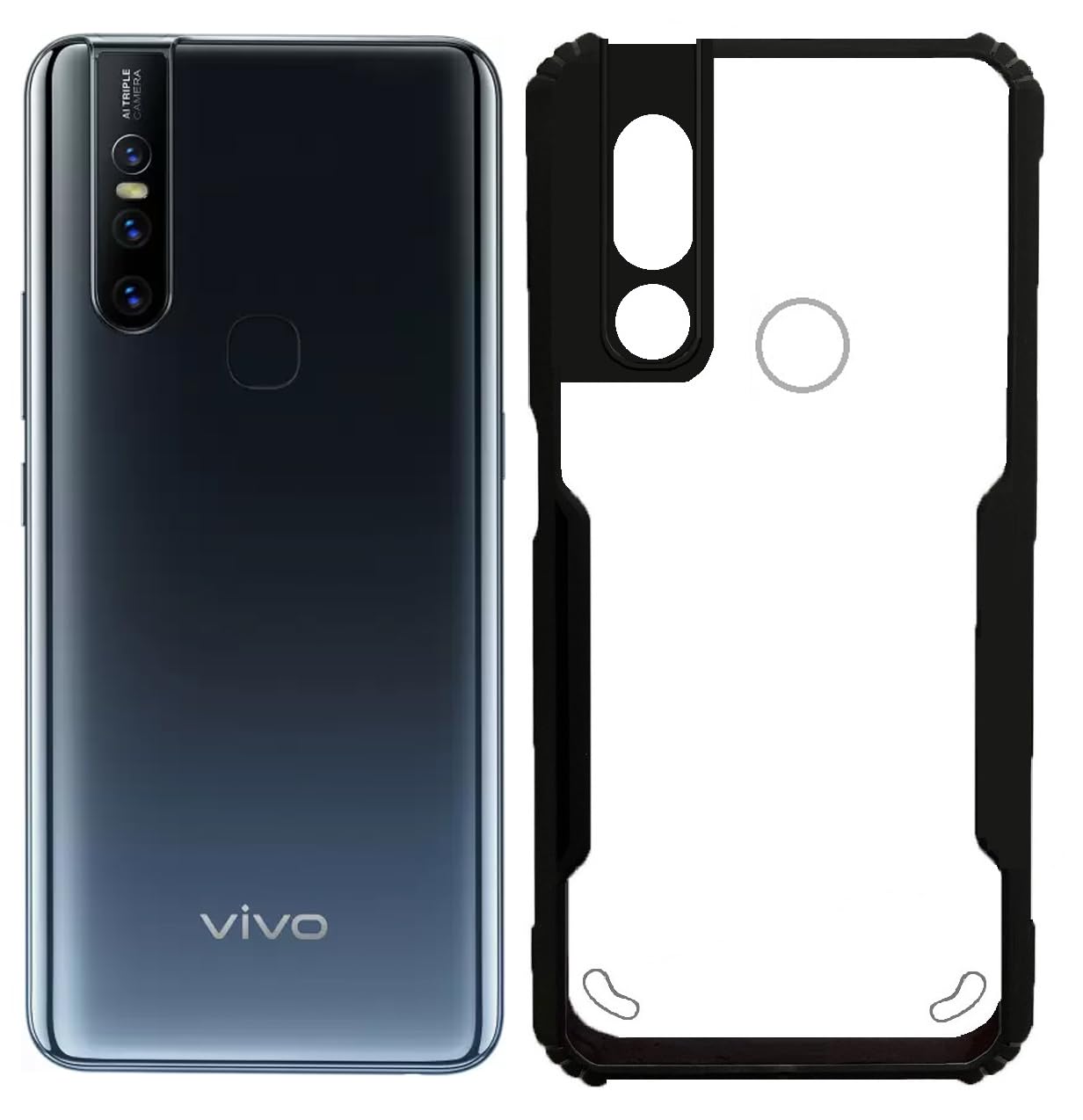 Black Border - Transparent Back iPaky Mobile Back Cover Case