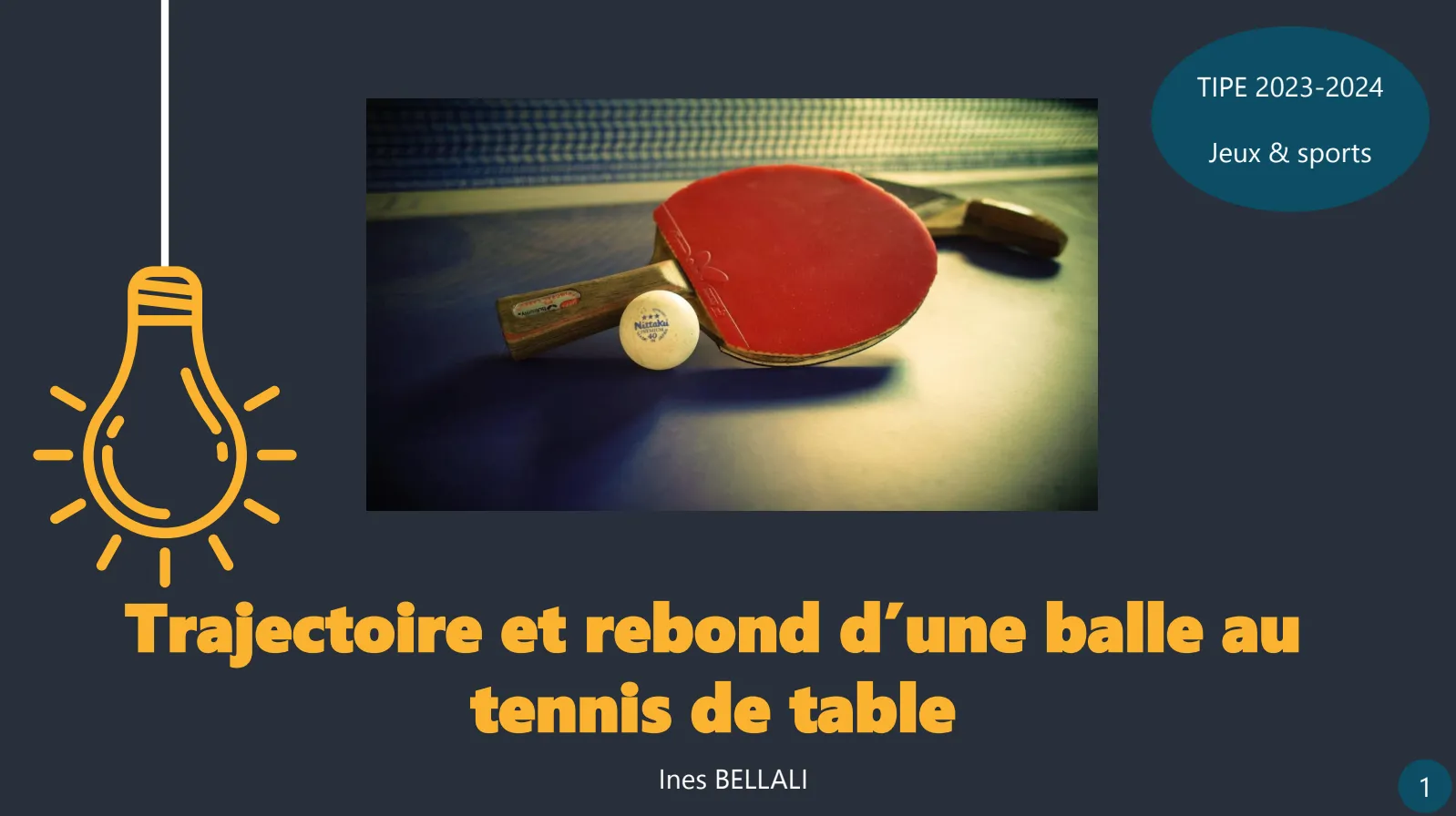 exemple tipe : Trajectoire & Rebond d’une balle au tennis de table