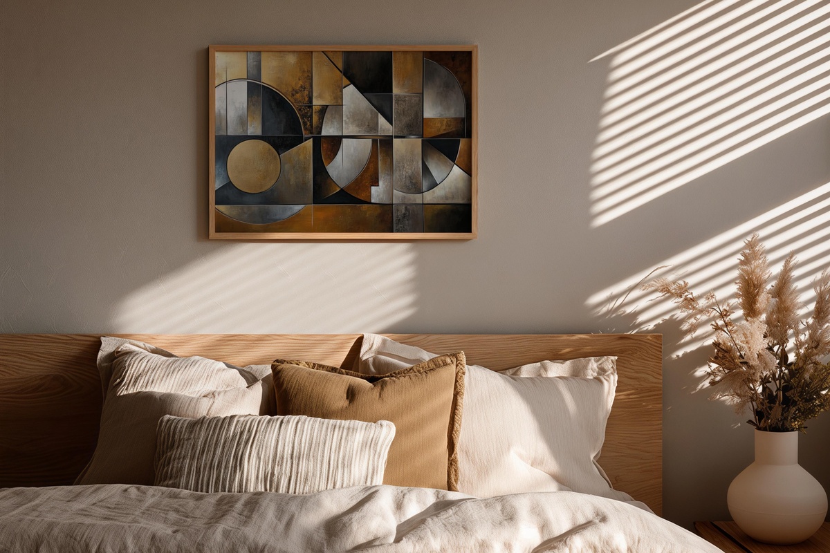 Modern Metallic Symmetry - Printable Wall Art
