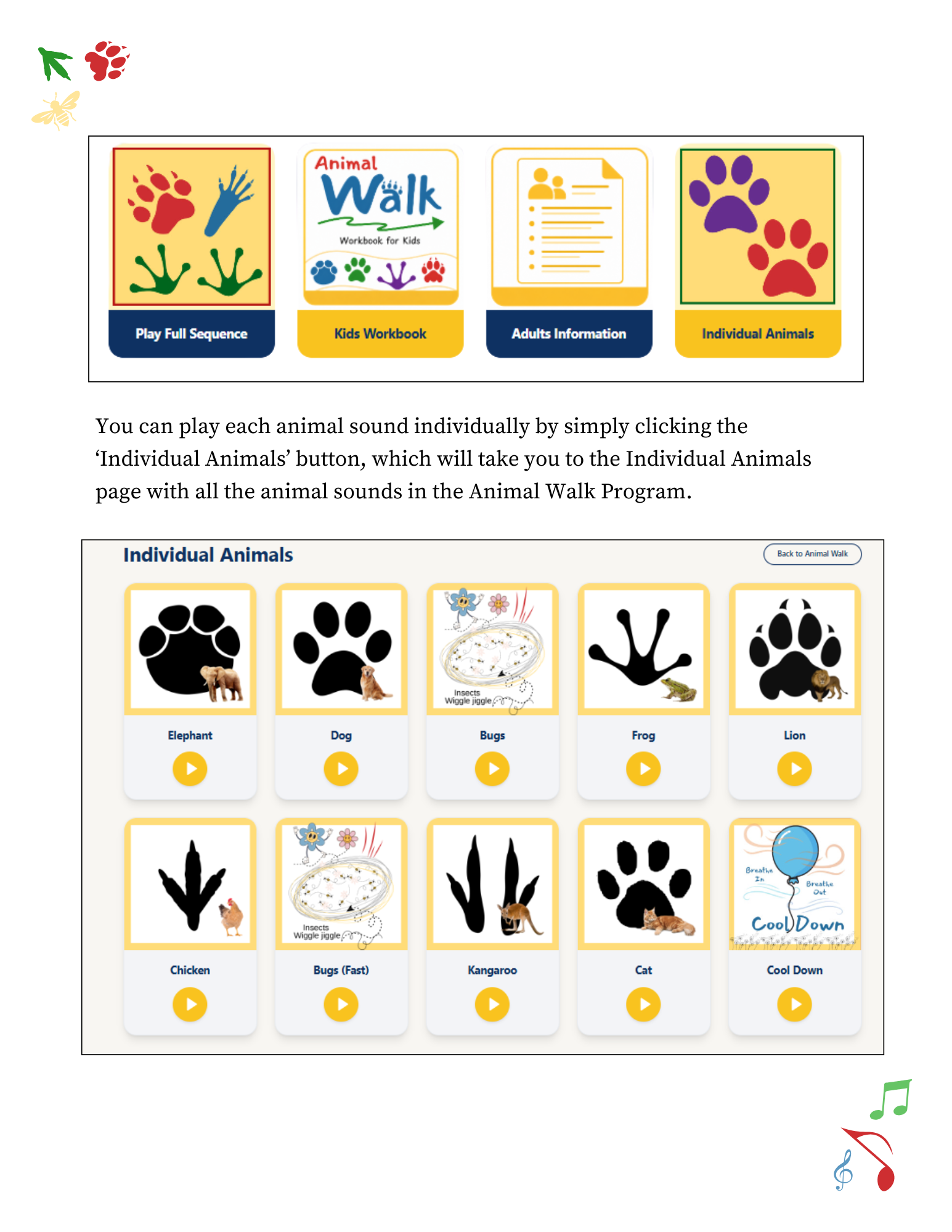Animal Walk workbook page 8
