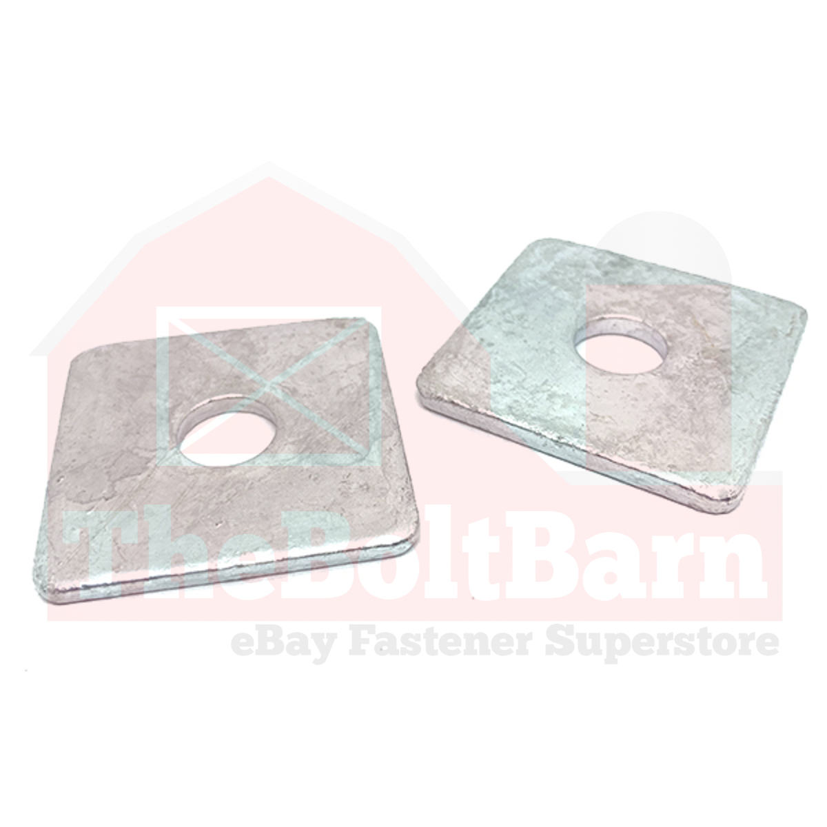 1/2" x 2" Steel Square Plate Washers Galvanized (Pick Quantity) - Picture 2 of 7