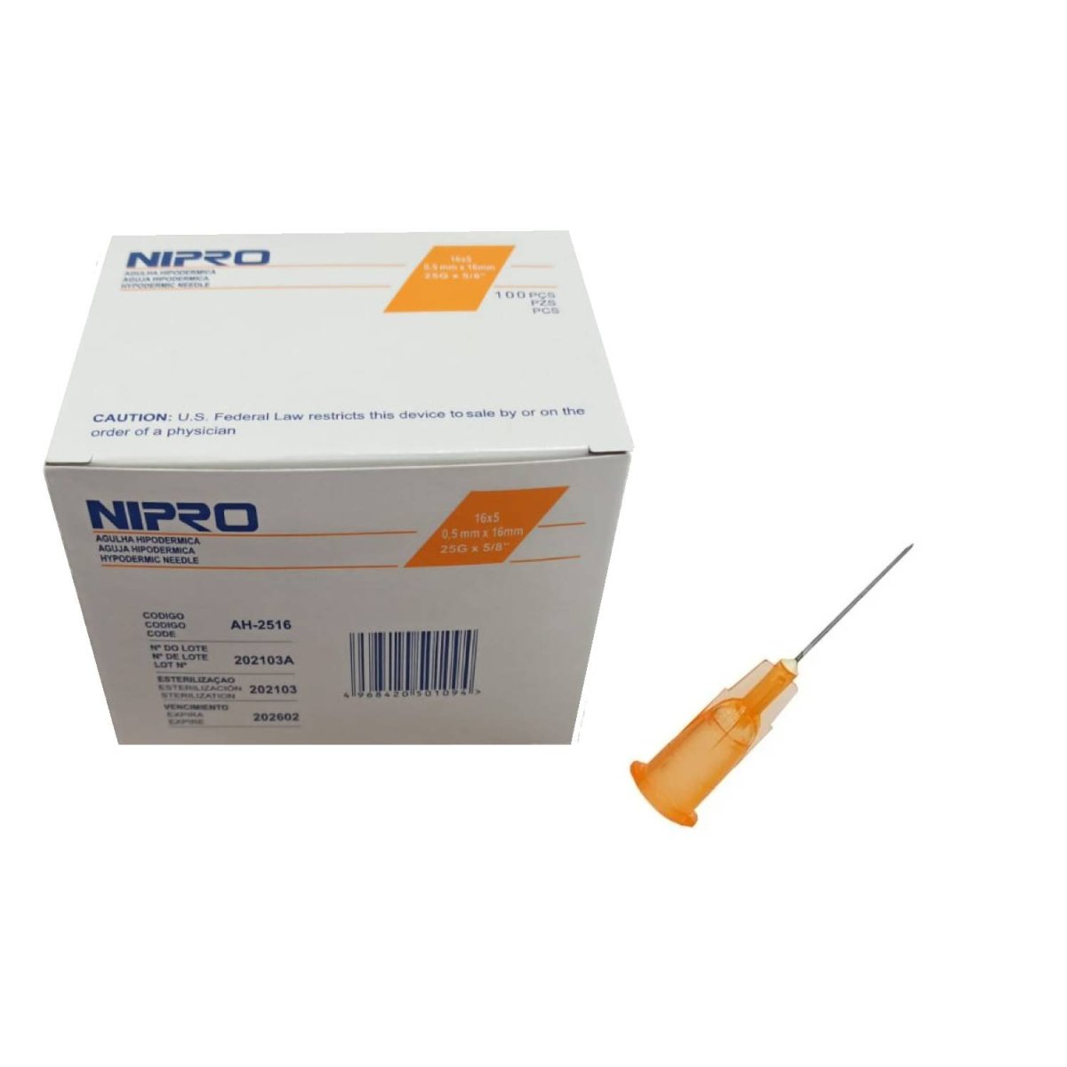 Aguja Desc 25 X 5/8" Cja/100 Unid