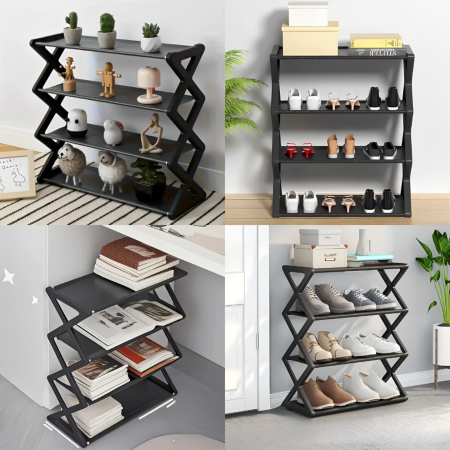 Organizador multifuncional metal/tela, 48.5x42x18cm