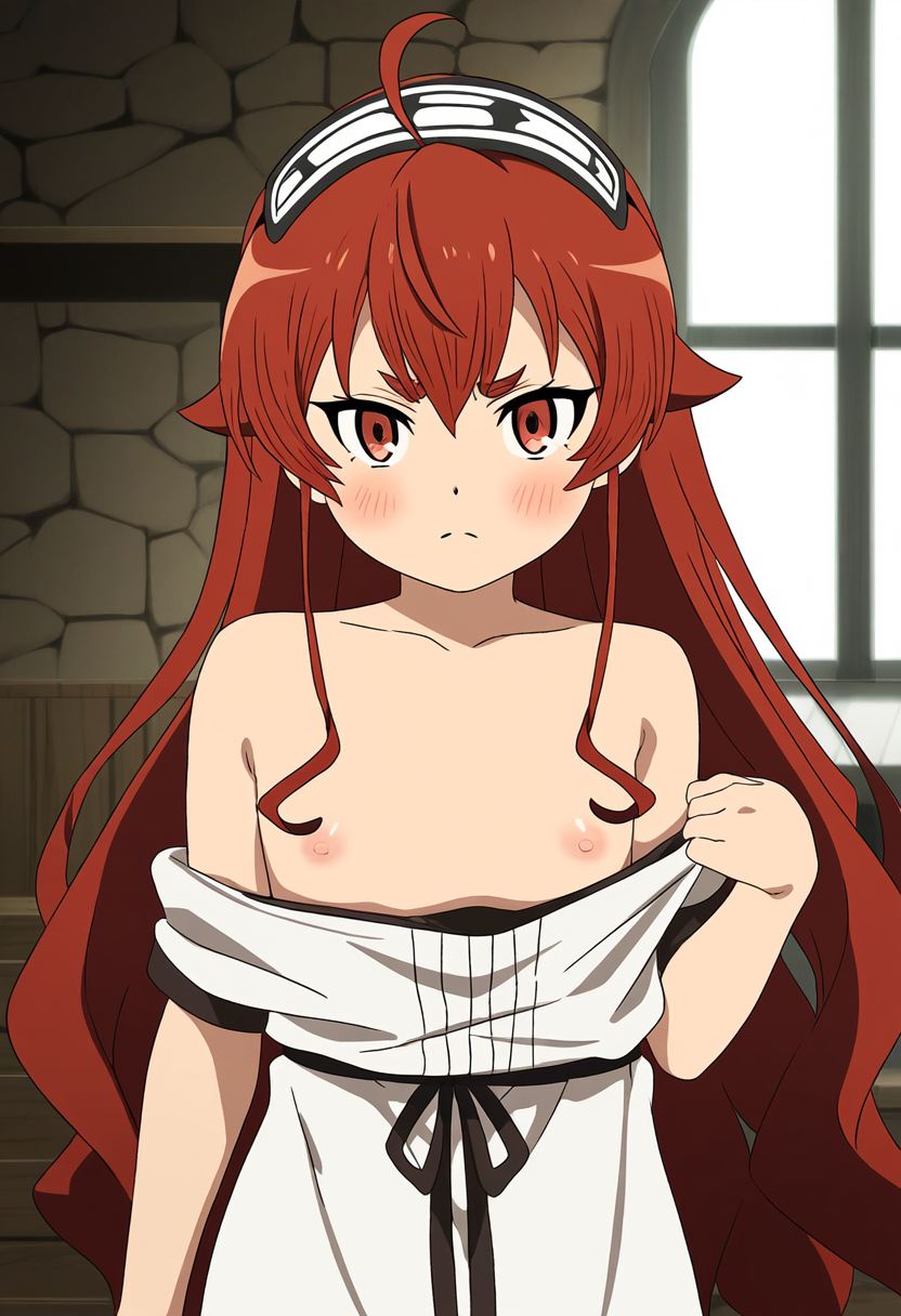 Eris Oppai 2 by CarefreeVision with flat chest, Mushoku Tensei, Eris Boreas Greyrat