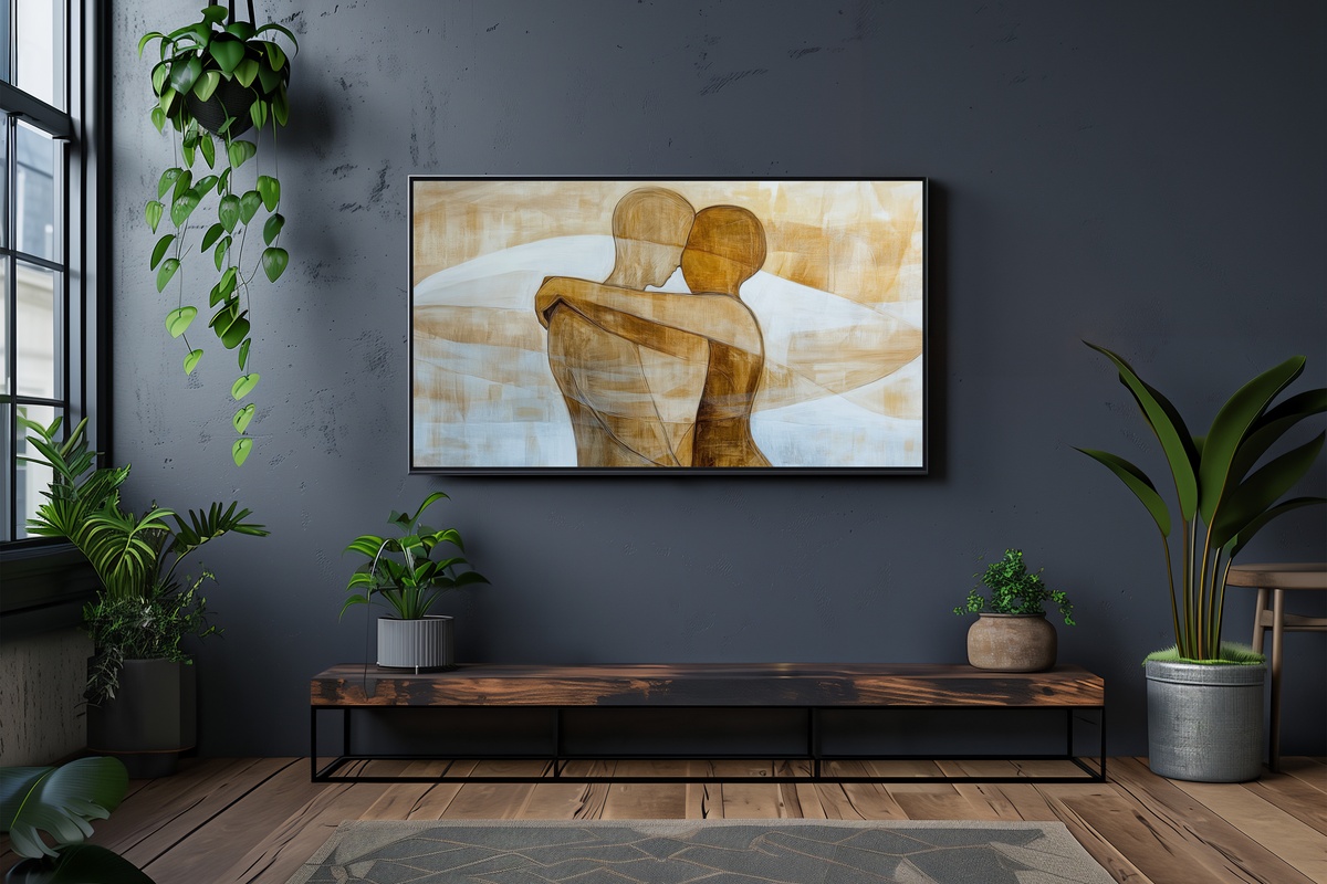 Minimalist Human Harmony Minimalist Frame TV Art