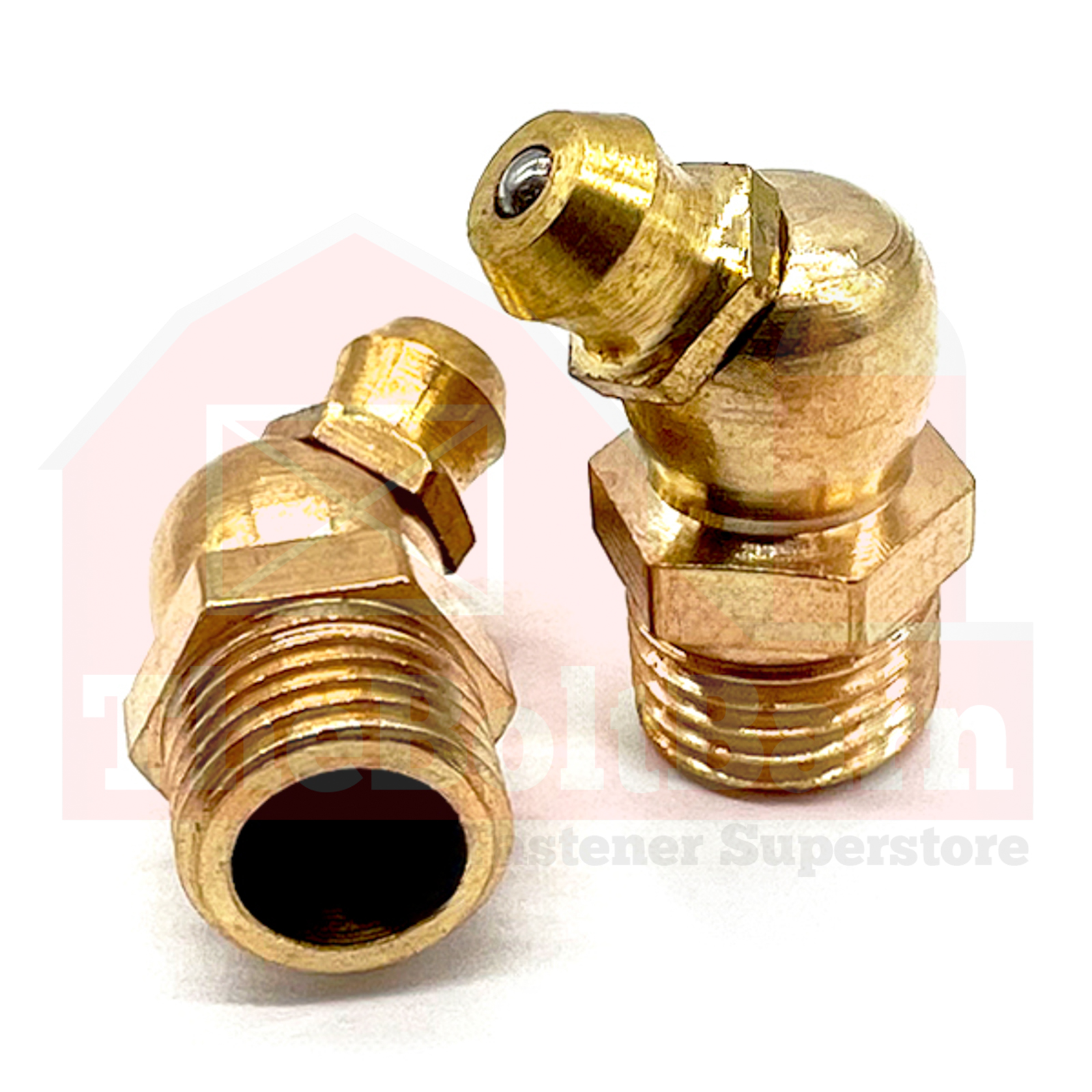 Montaje de grasa M6-1.0 Zerks 45 grados latón hidráulico (elige cantidad) - Imagen 2 de 7