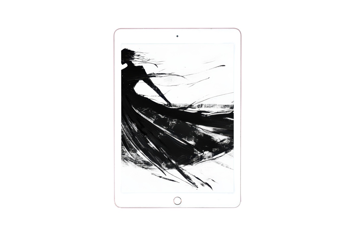 Chic Fashion Sketch Black and White iPad Wallpaper