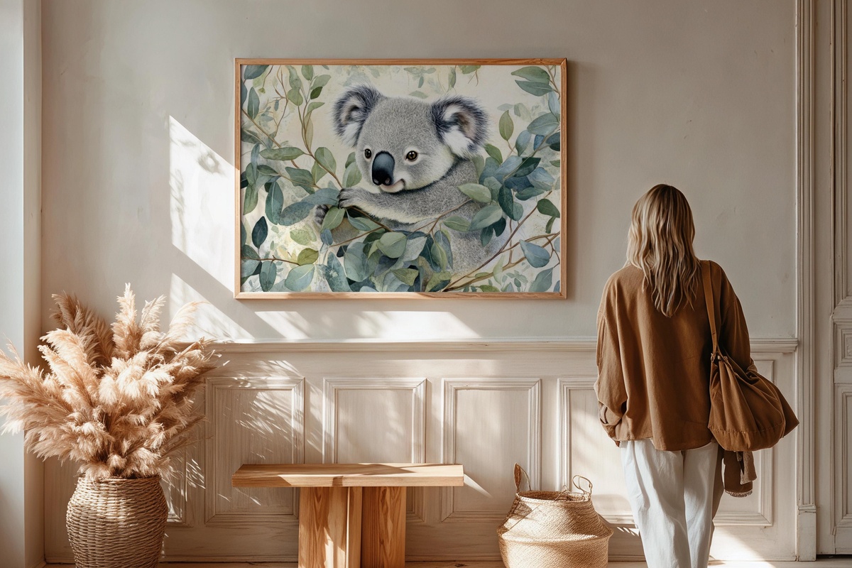 Eucalyptus Dreaming Koala Nursery Printable Wall Art