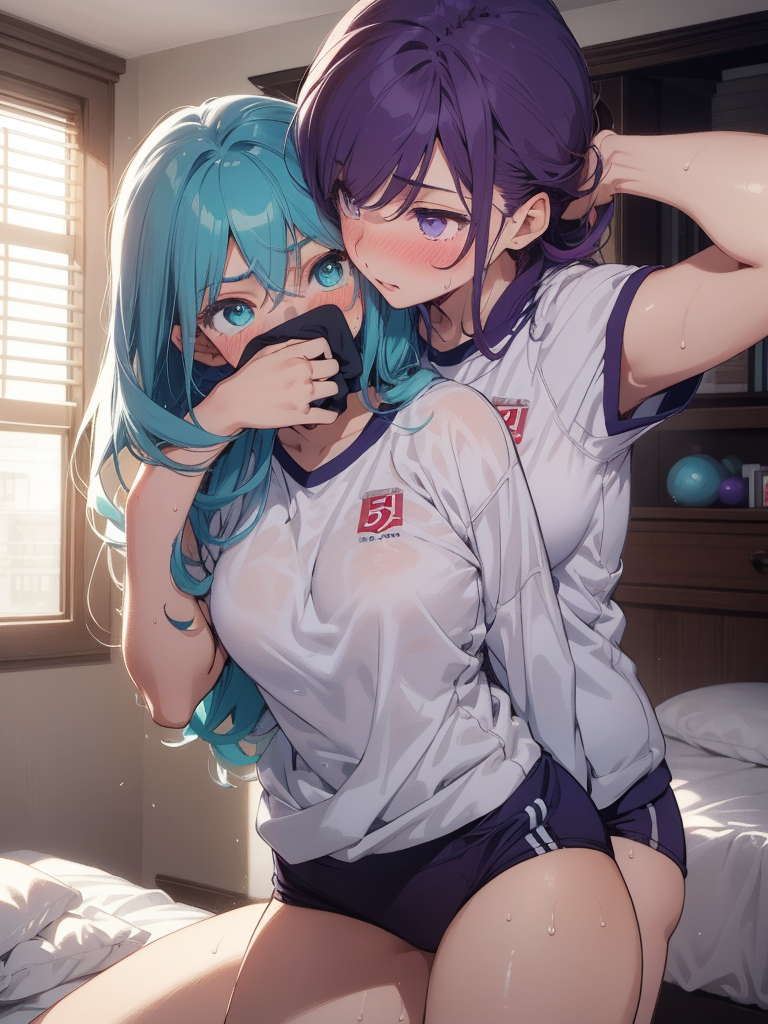 クロロシーン2【AI作品】【6_A】 by アランα(AlanAlpha) with gym uniform, girl, chloroform