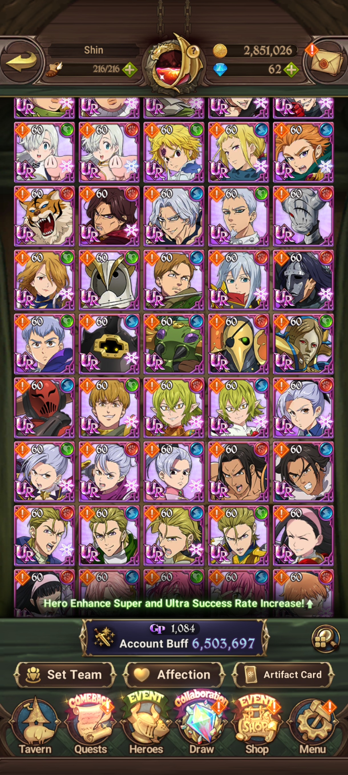 Buy [ASIA] 2 LR, 215 UR HEROES! - LEVEL 114 - 62 DIAMONDS - ACCOUNT ...